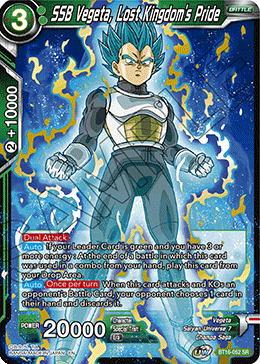 SSB Vegeta, Lost Kingdom's Pride - BT16-052 - Super Rare available at 401 Games Canada