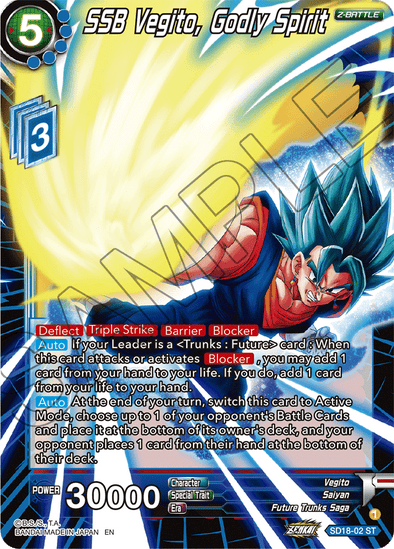 SSB Vegito, Godly Spirit - SD18-02 - Starter Rare available at 401 Games Canada