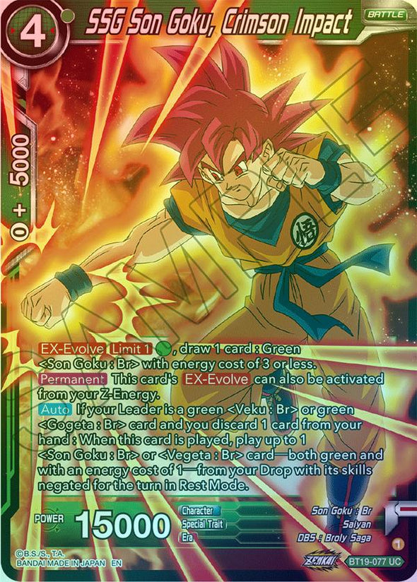 SSG Son Goku, Crimson Impact - BT19-077 - Uncommon (Foil) available at 401 Games Canada