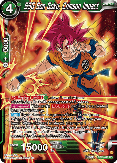 SSG Son Goku, Crimson Impact - BT19-077 - Uncommon available at 401 Games Canada