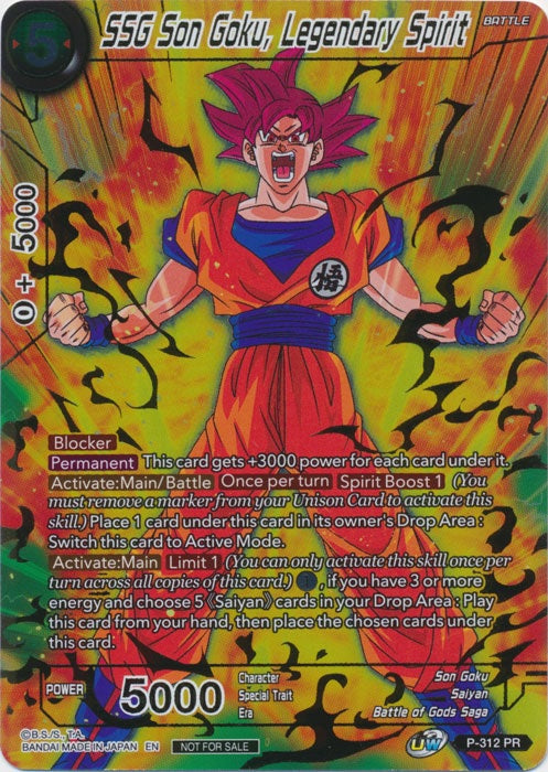 SSG Son Goku, Legendary Spirit - P-312 - Promo (Gold Stamped) (Foil) available at 401 Games Canada