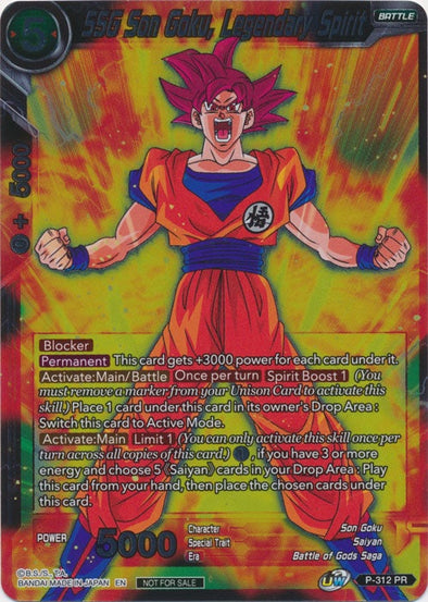 SSG Son Goku, Legendary Spirit - P-312 - Promo (Non-Gold Stamped) (Foil) available at 401 Games Canada