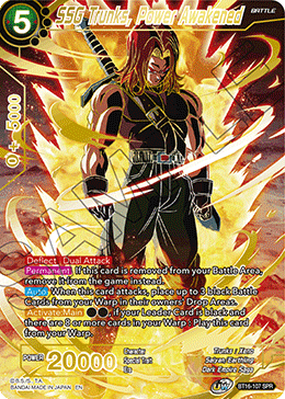 SSG Trunks, Power Awakened - BT16-107 - Special Rare (SPR) available at 401 Games Canada