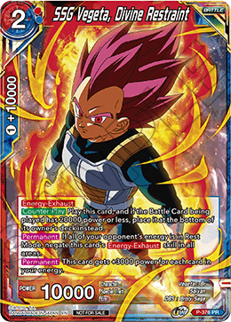 SSG Vegeta, Divine Restraint - P-376 - Promo available at 401 Games Canada