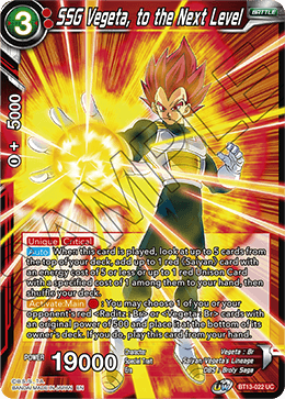 SSG Vegeta, to the Next Level - BT13-022 - Uncommon (FOIL) available at 401 Games Canada