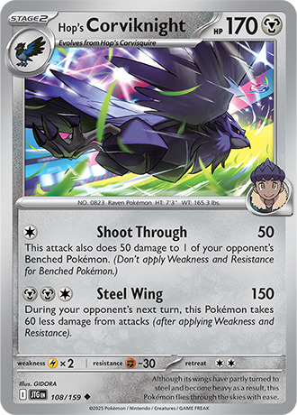 Hop's Corviknight - 108/159 - Uncommon
