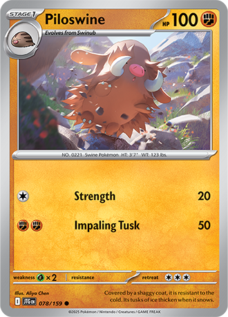 Piloswine - 078/159 - Common