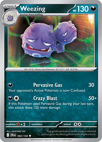 Weezing - 092/159 - Uncommon