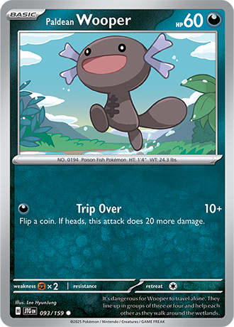 Paldean Wooper - 093/159 - Common