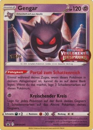 Gengar - SWSH241 - (Staff) Pre-Release Promo