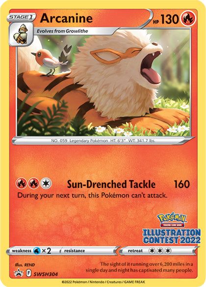 Arcanine - SWSH304 - Promo (Illustration Contest 2022)