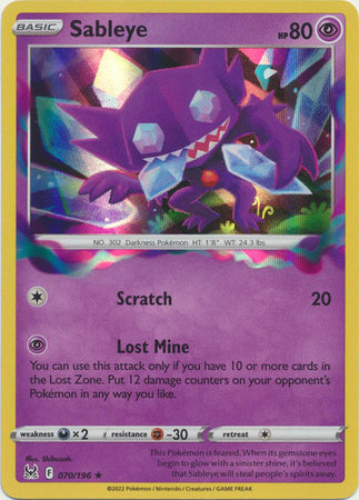 Sableye - 070/196 - Holo Rare available at 401 Games Canada