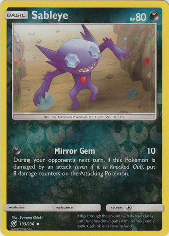 Sableye - 133/236 - Uncommon - Reverse Holo available at 401 Games Canada