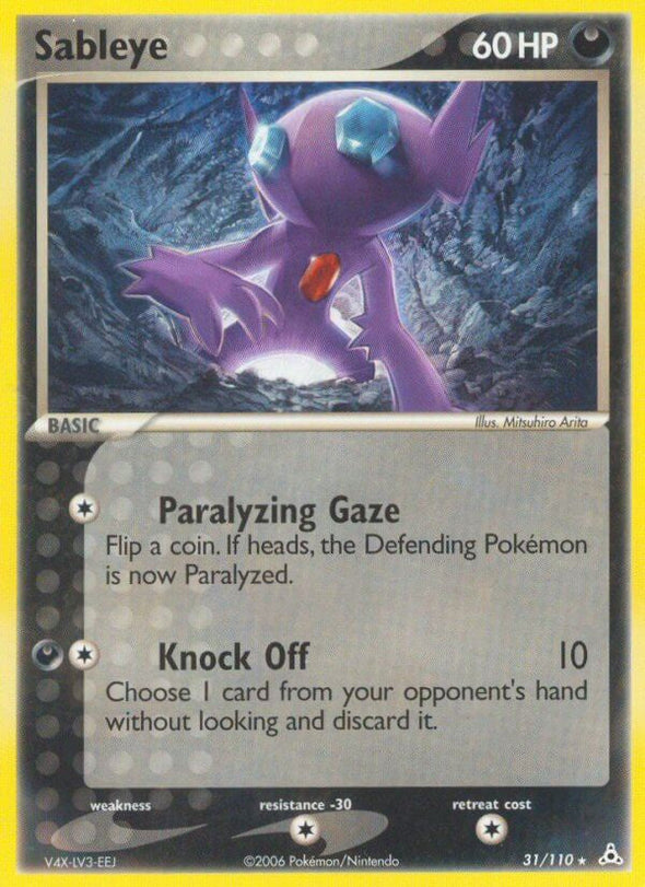 Sableye - 31/110 - Rare available at 401 Games Canada