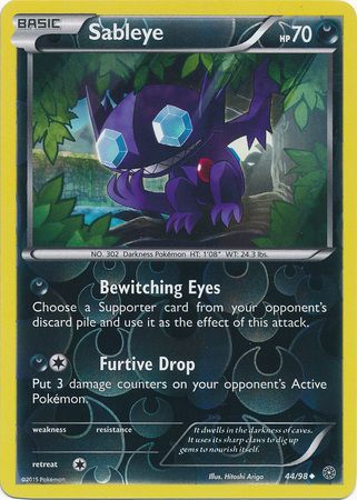 Sableye - 44/98 - Uncommon - Reverse Holo available at 401 Games Canada