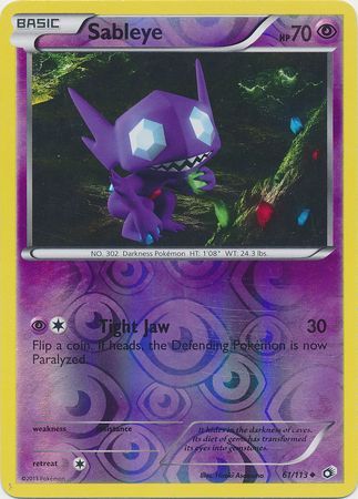 Sableye - 61/113 - Uncommon - Reverse Holo available at 401 Games Canada