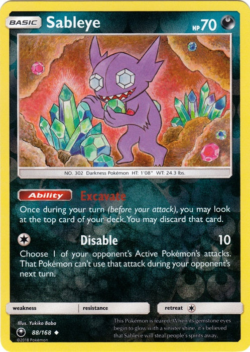 Sableye - 88/168 - Uncommon - Reverse Holo available at 401 Games Canada