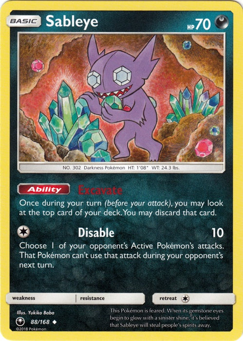 Sableye - 88/168 - Uncommon available at 401 Games Canada