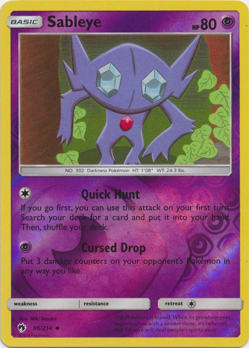 Sableye - 96/214 - Uncommon - Reverse Holo available at 401 Games Canada
