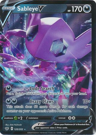 Sableye V - 120/202 - Ultra Rare available at 401 Games Canada