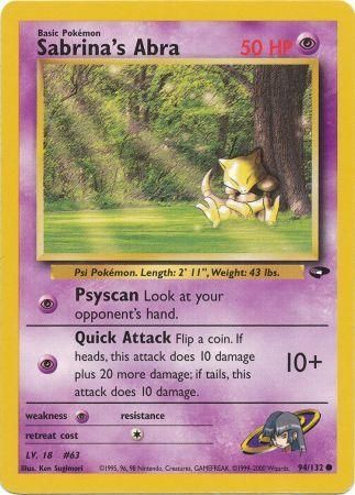 Sabrina's Abra - 94/132 - Common - Unlimited available at 401 Games Canada