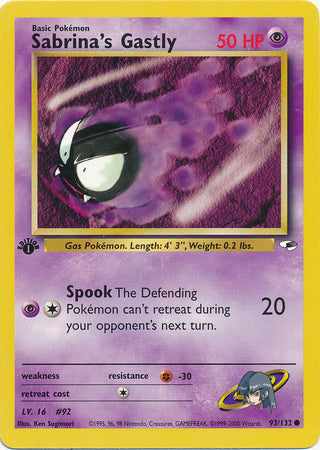 Sabrina's Gastly - 93/132 - Common - 1st Edition available at 401 Games Canada