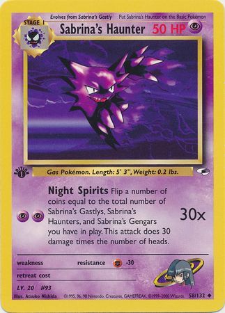 Sabrina's Haunter - 58/132 - Uncommon - 1st Edition available at 401 Games Canada