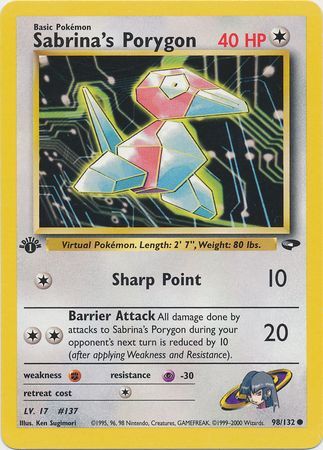 Sabrina's Porygon - 98/132 - Common - 1st Edition available at 401 Games Canada
