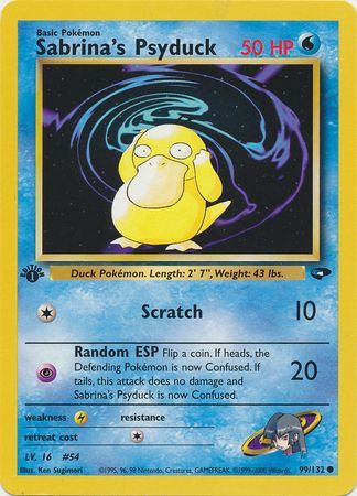 Sabrina's Psyduck - 99/132 - Common - 1st Edition available at 401 Games Canada