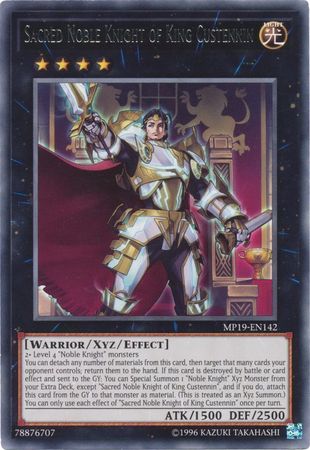 Sacred Noble Knight of King Custennin - MP19-EN142 - Rare - Unlimited available at 401 Games Canada