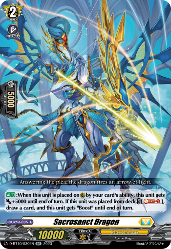 Sacrosanct Dragon - D-BT10/030 - Double Rare available at 401 Games Canada