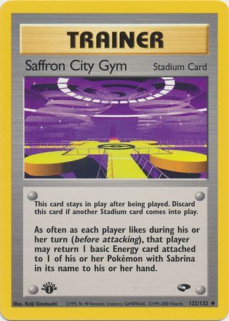 Saffron City Gym - 122/132 - Uncommon - 1st Edition available at 401 Games Canada