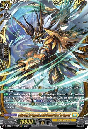 Sagely Dragon, Wisdomclaw Dragon - D-BT12/FFR11EN - Double Frame Rare available at 401 Games Canada