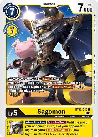 Sagomon - BT12-040 - Common available at 401 Games Canada