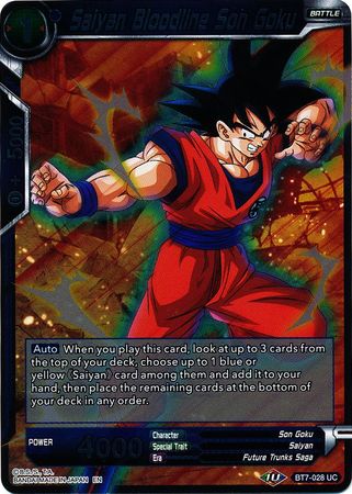 Saiyan Bloodline Son Goku - BT7-028 - Uncommon (FOIL) available at 401 Games Canada