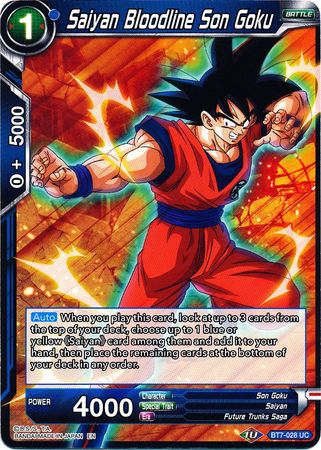 Saiyan Bloodline Son Goku - BT7-028 - Uncommon available at 401 Games Canada