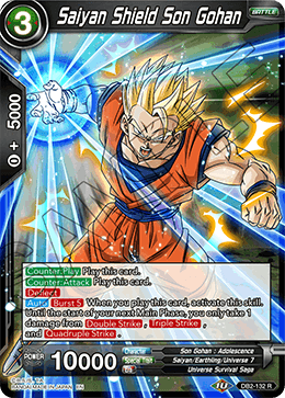 Saiyan Shield Son Gohan - DB2-132 - Rare available at 401 Games Canada