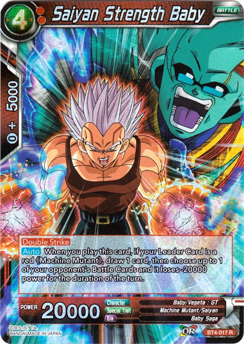 Saiyan Strength Baby - BT4-017 - Rare available at 401 Games Canada