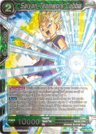 Saiyan Teamwork Cabba - P-041 - Promo (Foil) available at 401 Games Canada