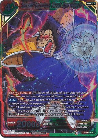 Saiyan Technique Great Ape Vegeta - P-169 - Promo (Foil) available at 401 Games Canada