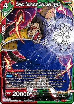 Saiyan Technique Great Ape Vegeta - P-169 - Promo (Non-Foil) available at 401 Games Canada