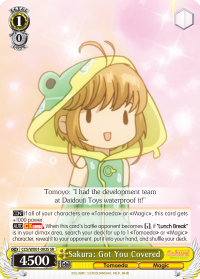 Sakura: Got You Covered - CCS/WX01-E002S - Super Rare available at 401 Games Canada