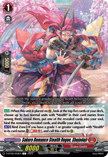 Sakura Romance Stealth Rogue, Shojodoji - D-BT08/058 - Common available at 401 Games Canada