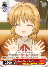Sakura: Slip of the Tongue - CCS/WX01-E060 - Rare available at 401 Games Canada