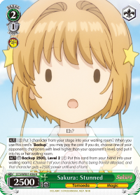 Sakura: Stunned - CCS/WX01-E036 - Rare available at 401 Games Canada