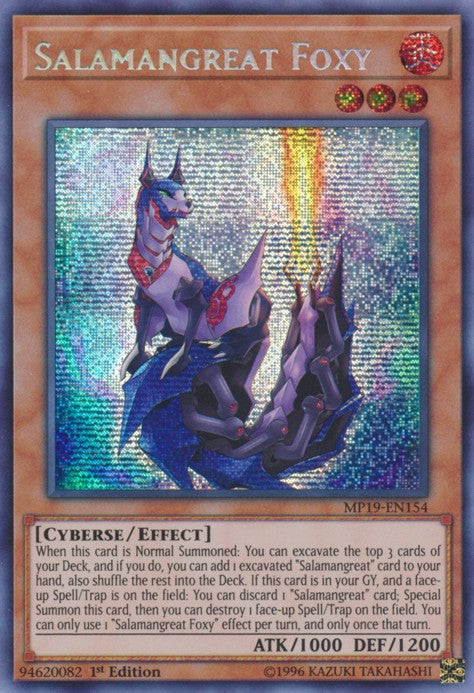 Salamangreat Foxy - MP19-EN154 - Prismatic Secret Rare - 1st Edition available at 401 Games Canada