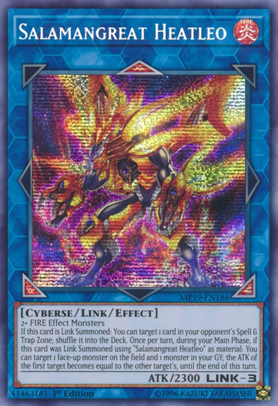 Salamangreat Heatleo - MP19-EN186 - Prismatic Secret Rare - 1st Edition available at 401 Games Canada