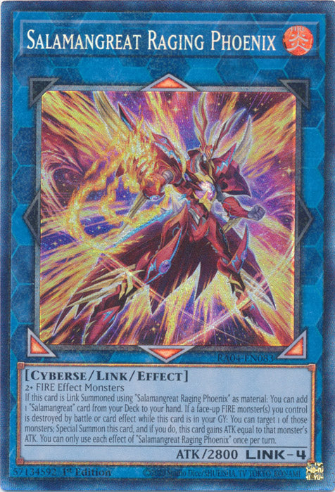 Salamangreat Raging Phoenix (PCR) - RA04-EN083 - Prismatic Collector's Rare - 1st Edition