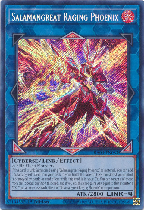 Salamangreat Raging Phoenix (Secret Rare) - RA04-EN083 - Secret Rare - 1st Edition
