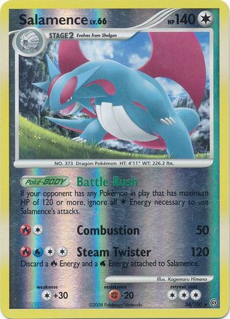 Salamence - 24/100 - Rare - Reverse Holo available at 401 Games Canada